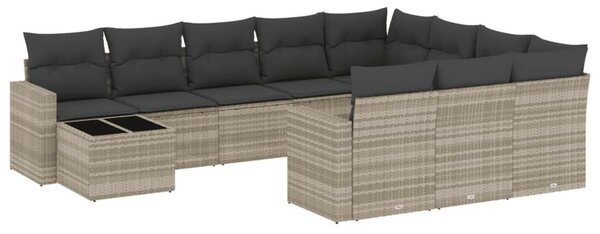 VidaXL Polyrattan Kerti Ülőgarnitúra - 11 részes