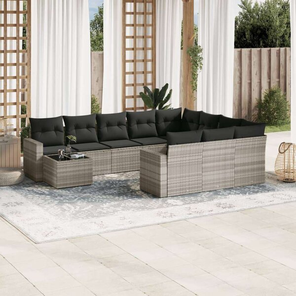 VidaXL Polyrattan Kerti Ülőgarnitúra - 11 részes