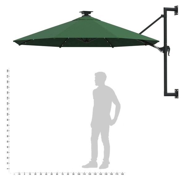 VidaXL Napernyő - Falra Szerelhető - 300cm
