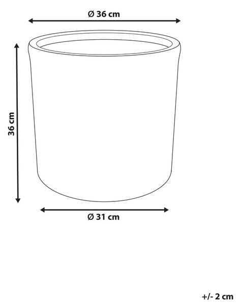 Virágcserép VOULA 36 cm Aranybarna