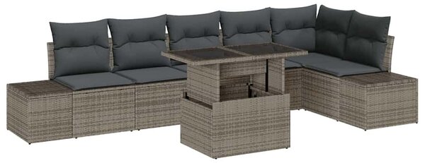 VidaXL Kerti Kanapé Szett párnával 7 pcs Szürke