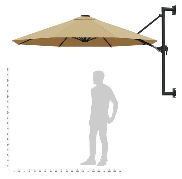 Napernyő - Falra Szerelhető - 300 cm - Bézs