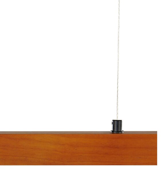 LED függőlámpa STEWARTS Dimmer funkcióval Tölgyfa Sötétbarna
