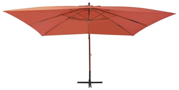 Vidaxl Konzolos Napernyő - Terrakotta - 400x300 cm