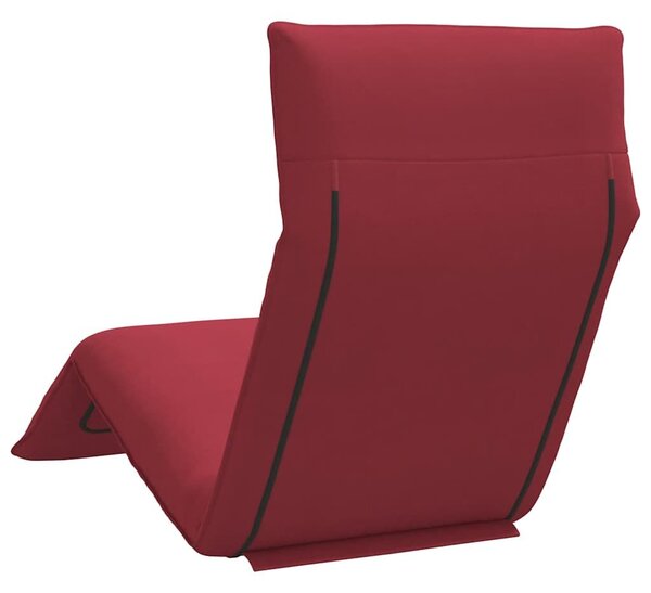VidaXL borvörös oxford-szövet összecsukható napozóágy 175x54x8,5 cm