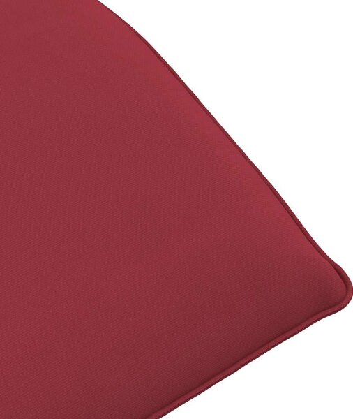 VidaXL borvörös oxford-szövet összecsukható napozóágy 175x54x8,5 cm