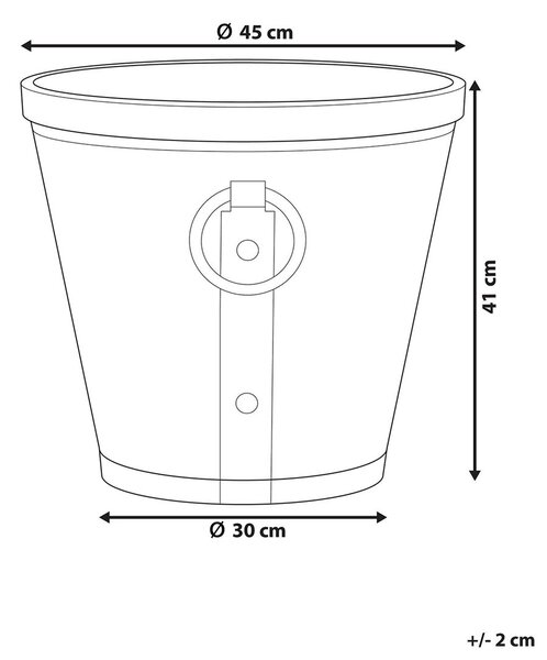 Virágcserép VARI 45 cm Szürke