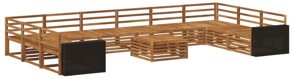 VidaXL Ülőgarnitúrák 11 pcs Tömör Akácfa