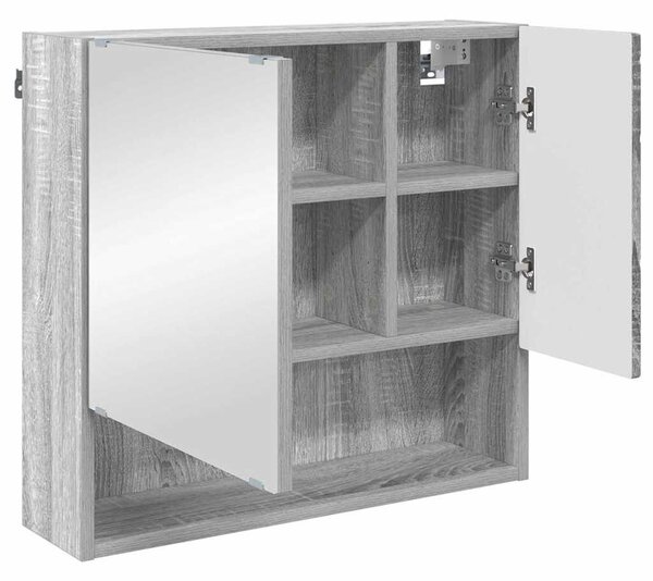 Fürdőszoba bútor szett 3 pcs Szürke sonoma 61 x 35 x 64 cm