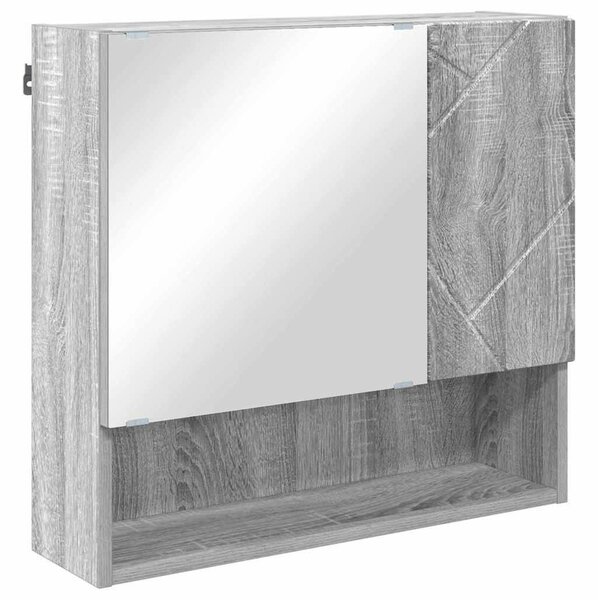 Fürdőszoba bútor szett 4 pcs Szürke sonoma 61 x 35 x 64 cm