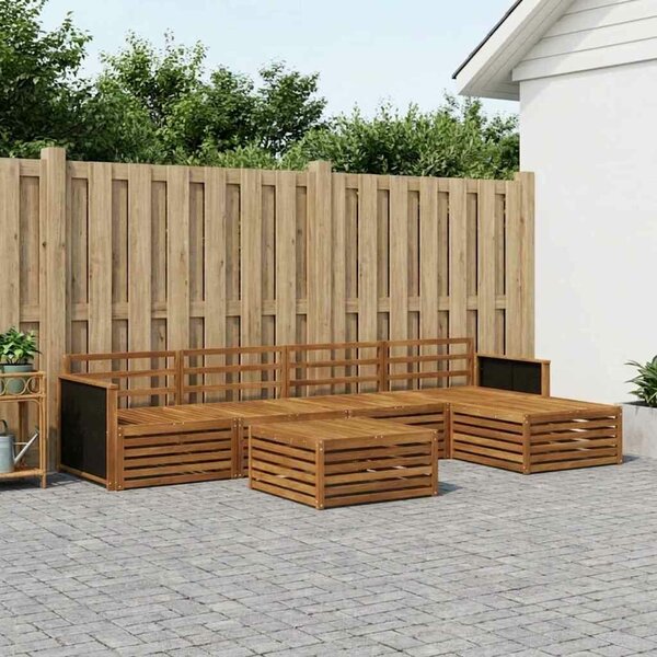 VidaXL Kültéri kanapé szett 6 pcs Természetes 79 x 79 x 37 cm