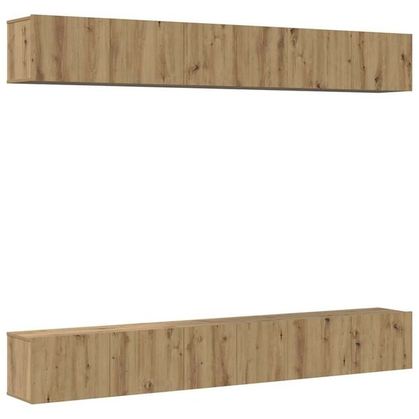 TV szekrény garnitúra 6 pcs kézműves tölgy 80 x 30 x 30 cm