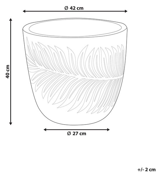 Virágcserép FTERO 42 cm Törtfehér