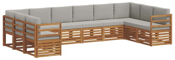 VidaXL Szegmentált kanapé szett 10 pcs Természetes és Világosszürke