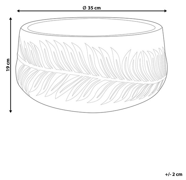 Virágcserép FTERO 35 cm Törtfehér