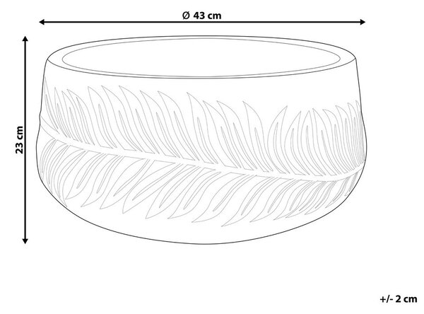 Virágcserép FTERO 43 cm Törtfehér