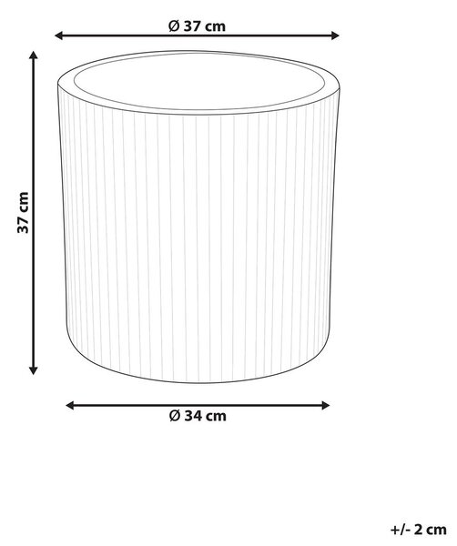 Virágcserép OREOI 37 cm Grafitszürke