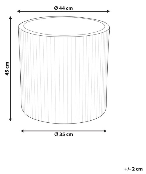 Virágcserép OREOI 45 cm Törtfehér