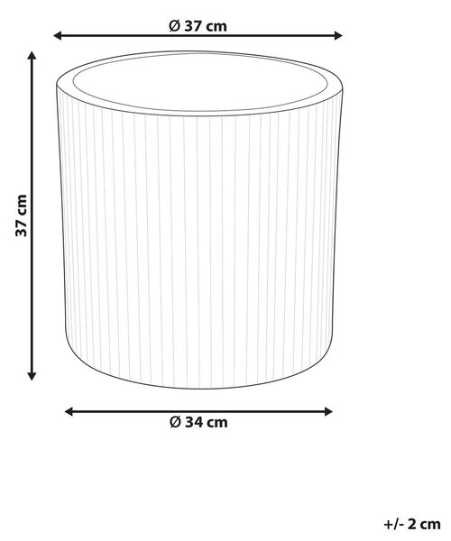Virágcserép OREOI 37 cm Törtfehér