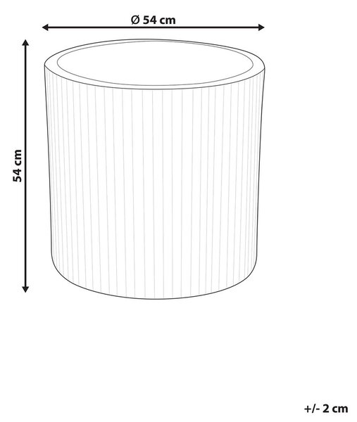 Virágcserép OREOI 55 cm Grafitszürke