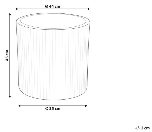 Virágcserép OREOI 45 cm Grafitszürke