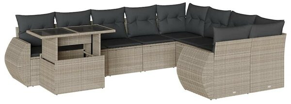 VidaXL Polyrattan Kerti Ülőgarnitúra - 10 részes