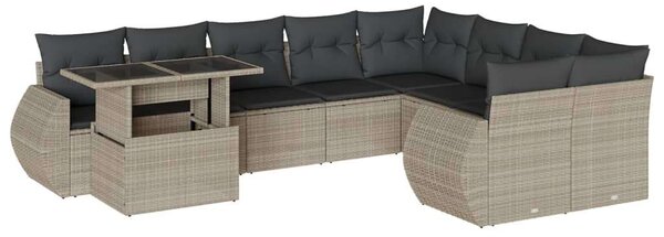 VidaXL Polyrattan Kerti Ülőgarnitúra - 10 részes