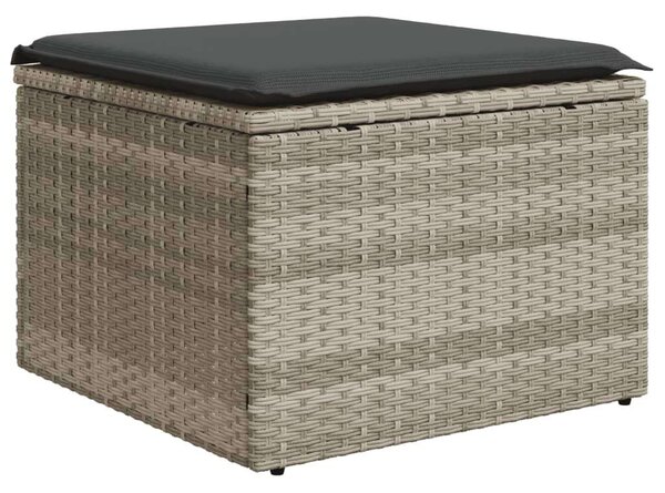 VidaXL Polyrattan Kerti Ülőgarnitúra - 6 részes, Világosszürke