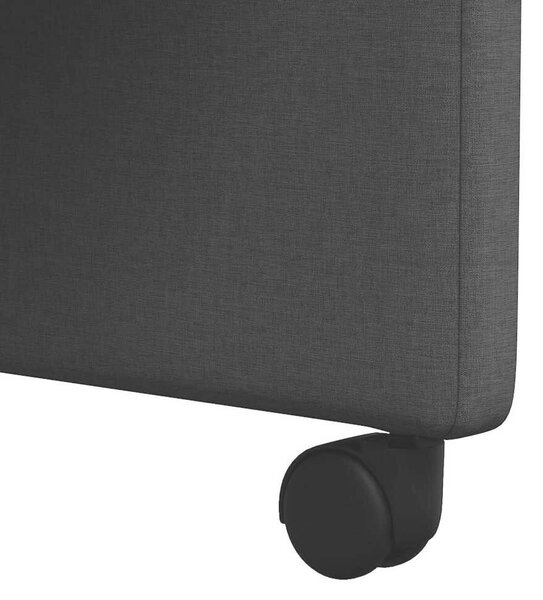 Étkezőszékek kerékkel 2 pcs Fekete 57 x 66 x 94 cm szövet