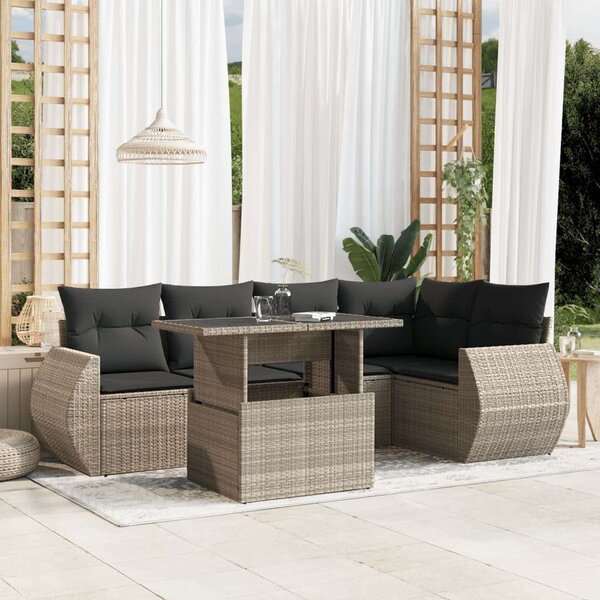 VidaXL Polyrattan Kerti Ülőgarnitúra - 6 részes