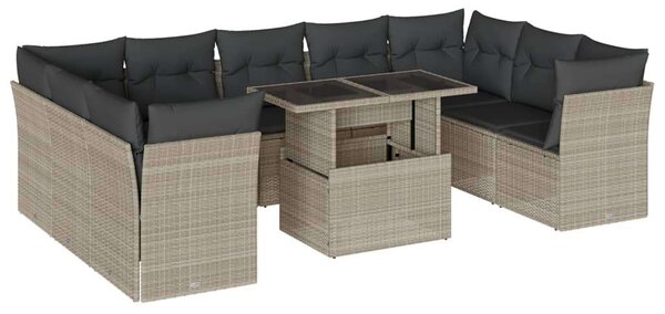 VidaXL Polyrattan Kerti Ülőgarnitúra - 10 részes