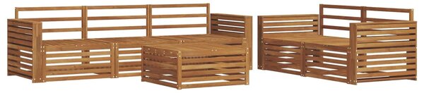 VidaXL Kültéri kanapé szett 6 pcs Természetes Tömör Akácfa