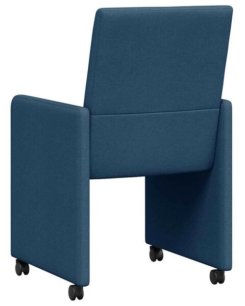Étkezőszékek kerékkel 2 pcs Kék 57 x 66 x 94 cm szövet