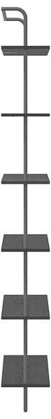 Könyvespolc Musta tammi 60 x 24 x 203 cm Faanyag