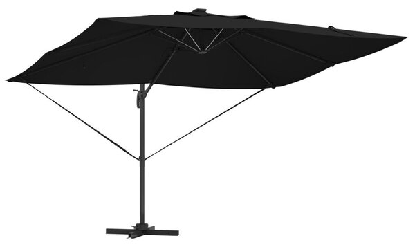 Konzolos Roma Napernyő LEDs Fekete 352x251x265 cm Alumínium