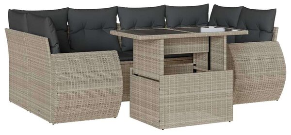 VidaXL Polyrattan Kerti Ülőgarnitúra - 7 részes