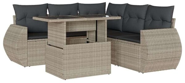 VidaXL Polyrattan Kerti Ülőgarnitúra - 6 részes