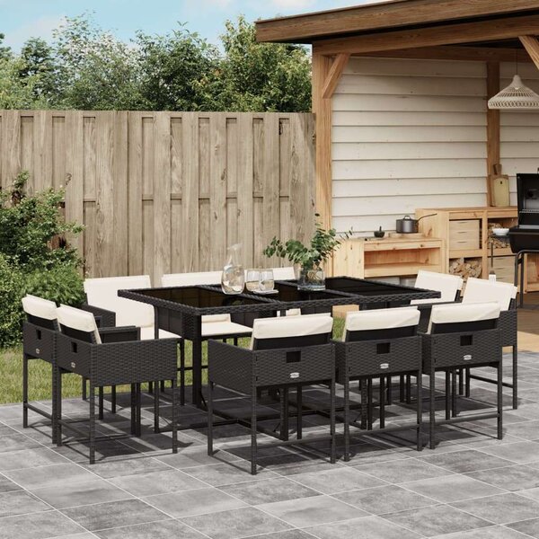 VidaXL Polyrattan Kerti Étkezőgarnitúra - 11 részes