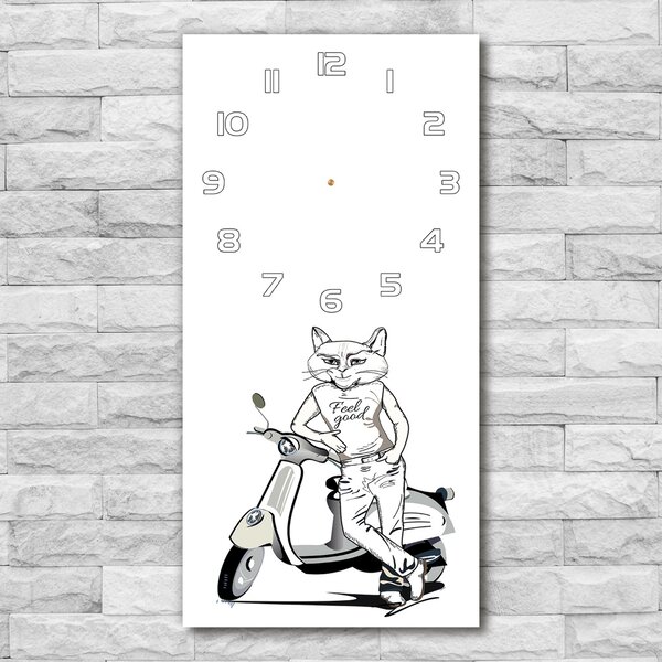 Négyszögletes fali üvegóra Cat férfi