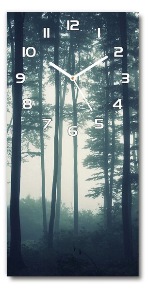 Négyszögletes fali üvegóra Köd az erdőben