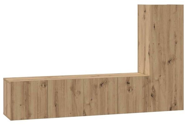 TV szekrény garnitúra 3 pcs kézműves tölgy 60 x 30 x 30 cm