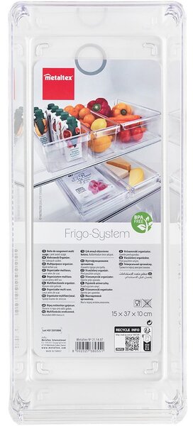 Műanyag hűtőszekrény rendszerező 37x15 cm – Metaltex