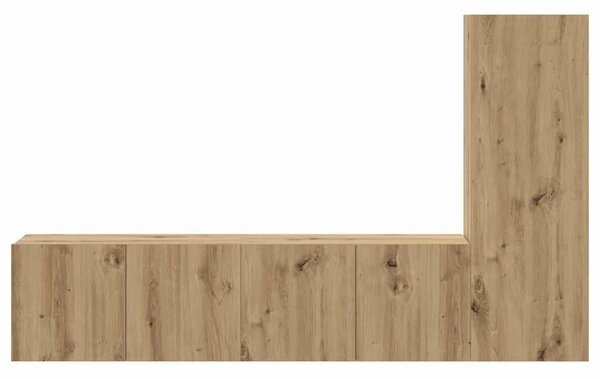 TV szekrény garnitúra 3 pcs kézműves tölgy 60 x 30 x 30 cm