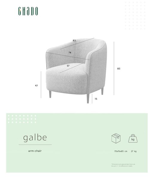 Sárga fotel Galbe – Ghado