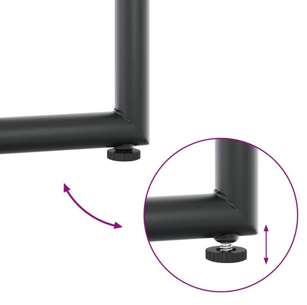 VidaXL Kert étkező szett 5 pcs Fekete és Antracit 80 x 80 x 73 cm