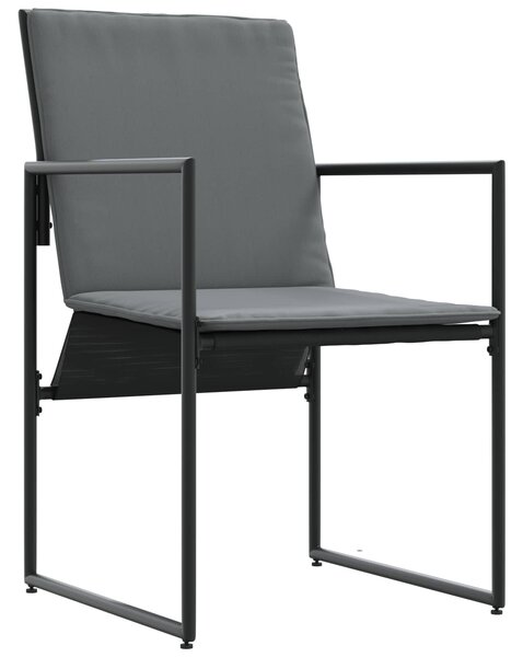 VidaXL Kert étkező szett 5 pcs Fekete és Antracit 80 x 80 x 73 cm