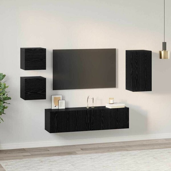 TV szekrény garnitúra 5 pcs Musta tammi 160 x 30 x 30.5 cm