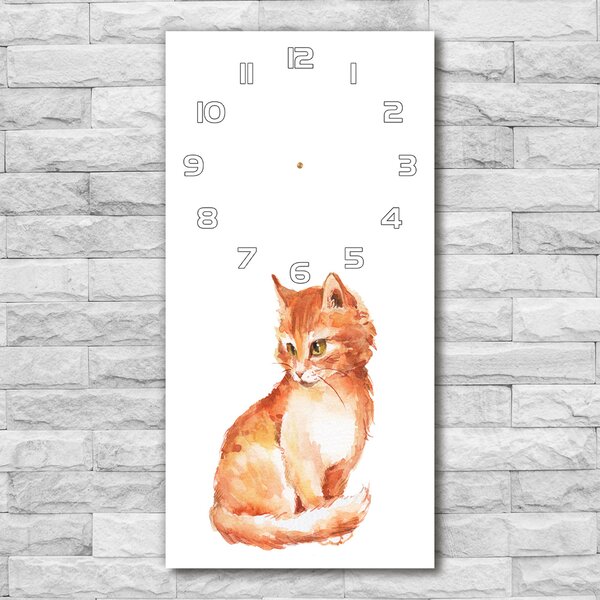 Téglalap alakú üvegóra Red cat