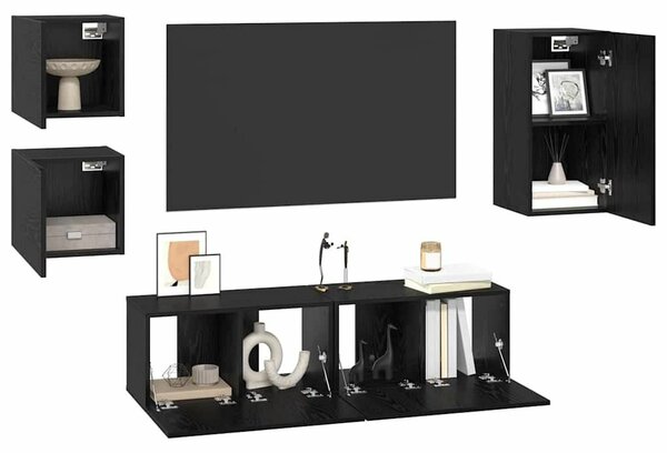 TV szekrény garnitúra 5 pcs Musta tammi 160 x 30 x 30.5 cm