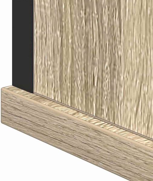 Fürdőszoba bútor szett 3 pcs sonoma tölgy 33 x 33 x 185.5 cm